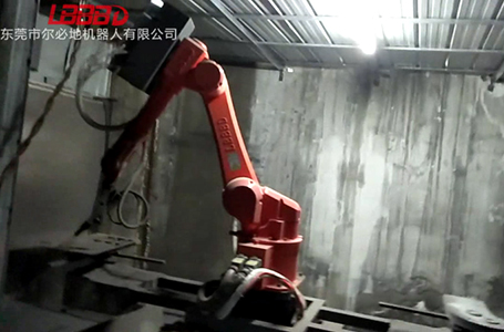 爾必地噴漆噴粉機(jī)器人現(xiàn)場作業(yè)視頻